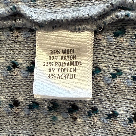 St. John Blue and White Patterned Midi Dress - Picture 14 of 15